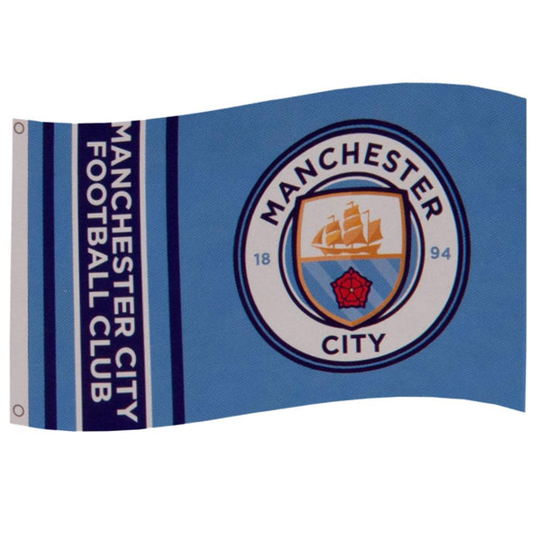 Manchester City FC Wordmark Flag