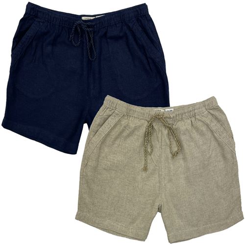 Womens Casual Summer Linen Shorts - 2578-0