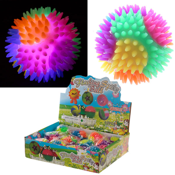 Fun Kids Spiky Bouncy Light Up Ball 7cm TY583-0