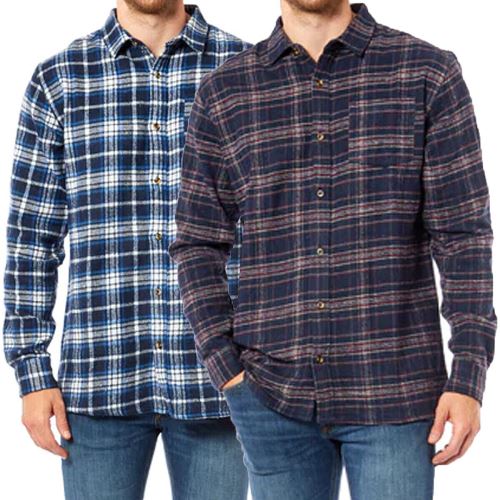Mens Flannel Check Shirt-0