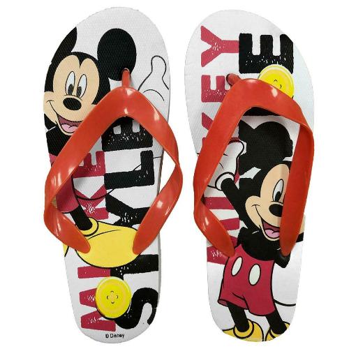 Kids Mickey Mouse White Summer Flip Flops Footwear-0