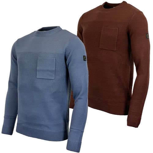 Mens Crew Neck Knitted Jumper-0