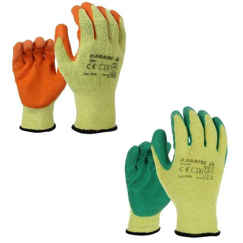 12 x Baratec Protective Latex Gripper Glove - Wet & Dry Conditions-0