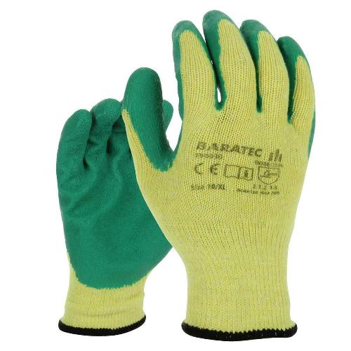 12 x Baratec Protective Latex Gripper Glove - Wet & Dry Conditions-1