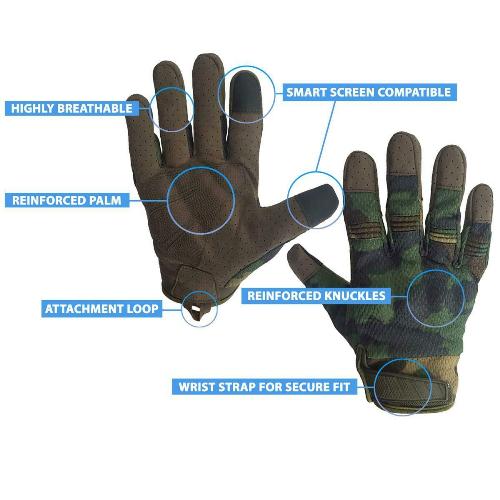 Tactical Woodland Gloves PH03-0