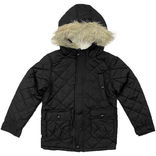 Boys Padded Quilted Parka Jacket - 1363-1