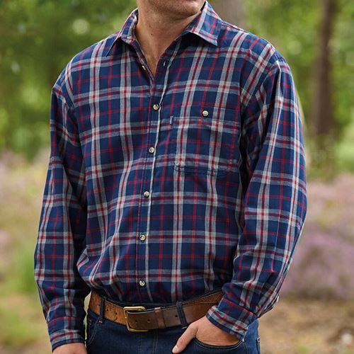 Mens Champion Country Fleece Lined Check Shirt-4