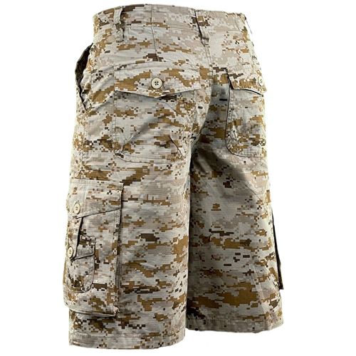 Mens Ripstop Camouflage Cargo Shorts-5