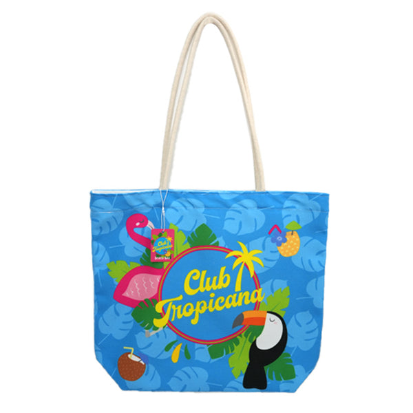 Canvas Beach Bag - Flamingo Club Tropicana BBAG01-0