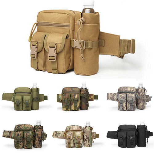 Tactical Waist Bag With Water Bottle Attachment-0