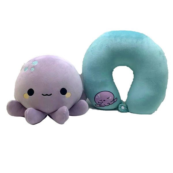2-in-1 Swapseazzz Travel Pillow and Plush Toy - Wendy the Octopus Adoramals Ocean CUSH375-0