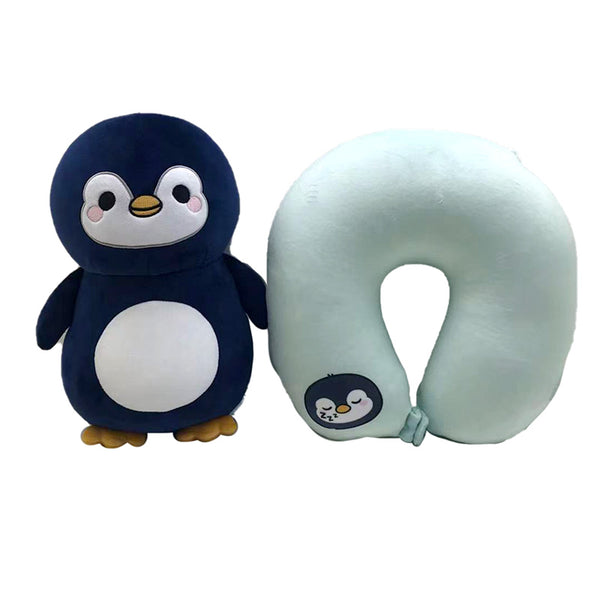 2-in-1 Swapseazzz Travel Pillow and Plush Toy - Nico the Penguin Adoramals Ocean CUSH376-0
