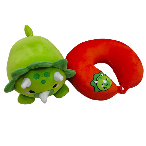 2-in-1 Swapseazzz Travel Pillow and Plush Toy - Huck the Dinosaur Adorasaurs CUSH379-0