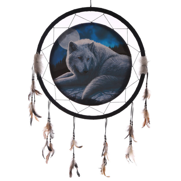 Dreamcatcher (Large) - Lisa Parker Guardian of the North Wolf DCPA04T-0