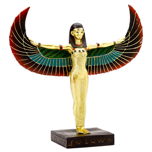 Decorative Gold Egyptian Winged Standing Isis Figurine ES50-0