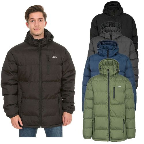 Trespass Clip Mens Warm Quilted Padded Puffer Jacket-0