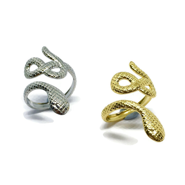 Gifts From The Crypt - Snake Adjustable Wraparound Ring-0
