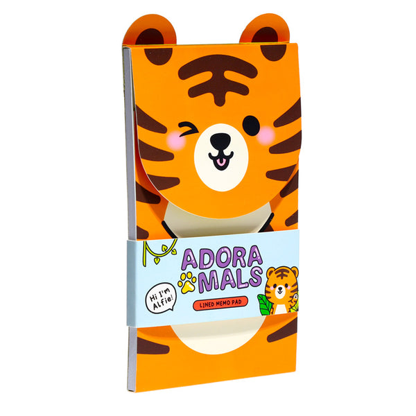 Flip Open Shaped Memo Pad - Adoramals Tiger MEMO116-0
