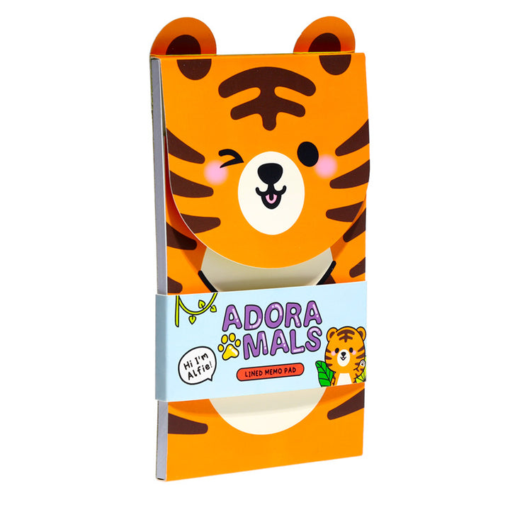 Flip Open Shaped Memo Pad - Adoramals Tiger MEMO116-0