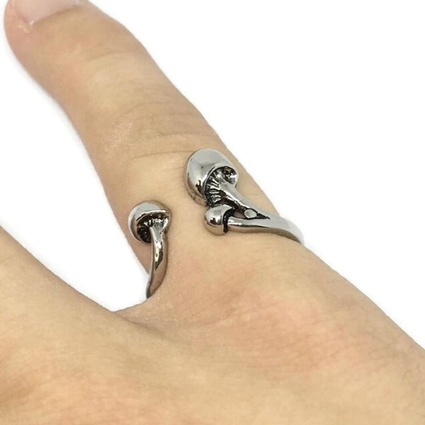 Gifts From The Crypt - Adjustable Magic Mushroom Band Ring-0