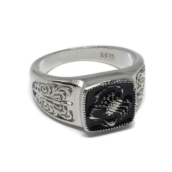 Gifts From The Crypt - Scorpion Paisley Band Ring-0