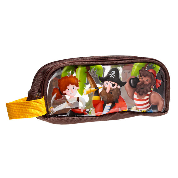 Clear Window Pencil Case - Jolly Roger Pirates PCASE71-0