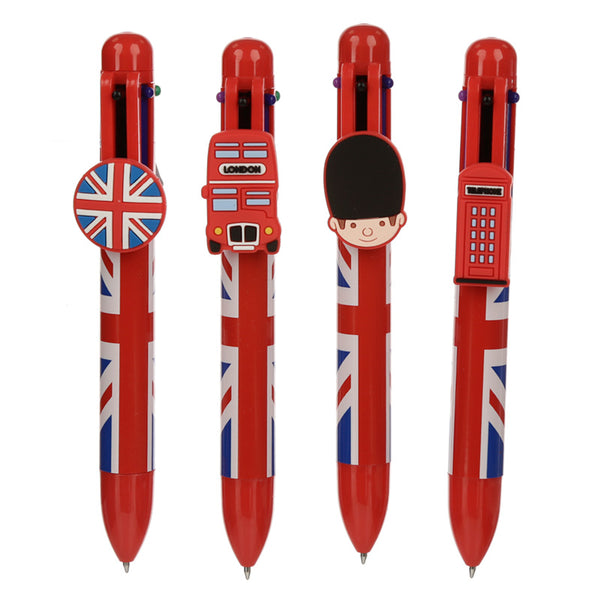 Multi Colour Pen (6 Colours) - London Union Jack STA131-0