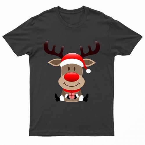 Adults XMS2 "Sitting Reindeer" T-Shirt-1