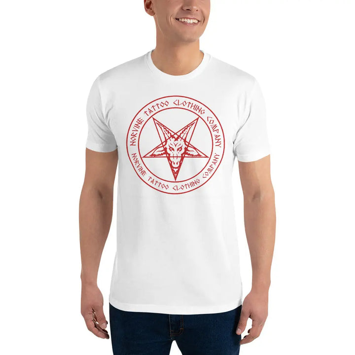 Norvine - Men's Red Pentagram T-Shirt-11