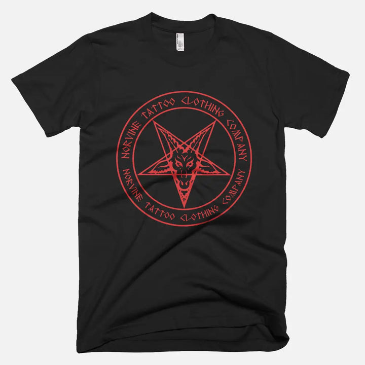 Norvine - Men's Red Pentagram T-Shirt-2