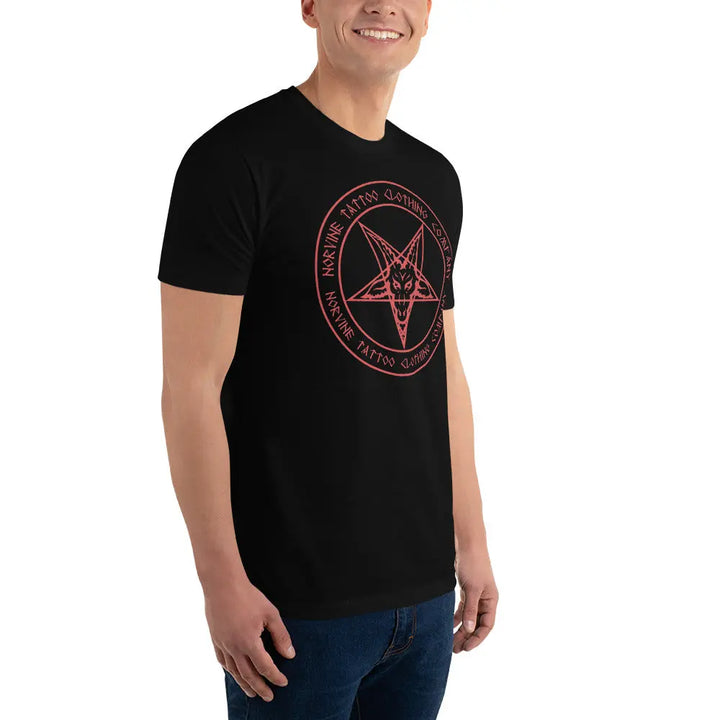 Norvine - Men's Red Pentagram T-Shirt-7