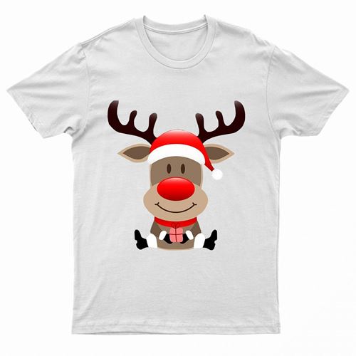 Adults XMS2 "Sitting Reindeer" T-Shirt-2