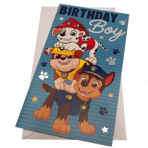 Paw Patrol Birthday Card Boy