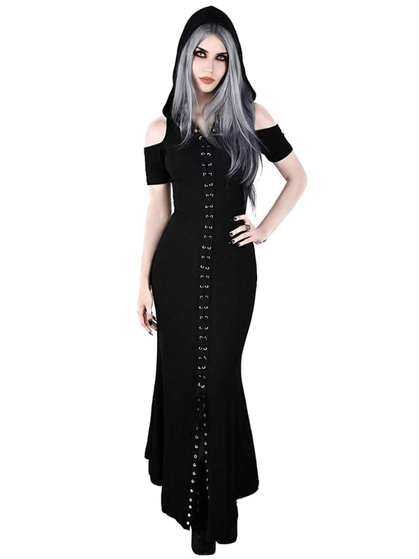Killstar - Women's Black Gothic Hooded Dress