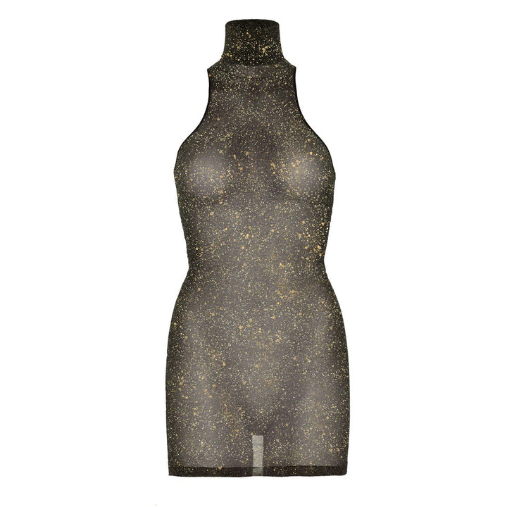Leg Avenue Lurex Spandex Mini Dress Gold UK 6 to 12-3