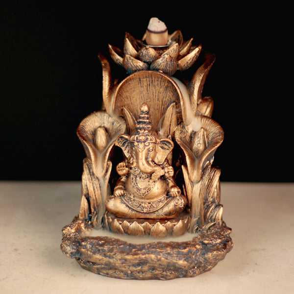 Backflow Incense Burner - Lotus Ganesh BACK04