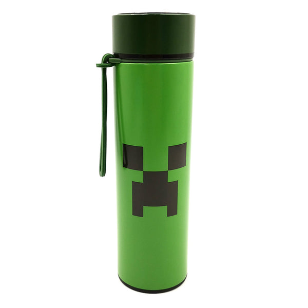 Reusable Stainless Steel Hot & Cold Insulated Drinks Bottle Digital Thermometer - Minecraft Creeper BOT183