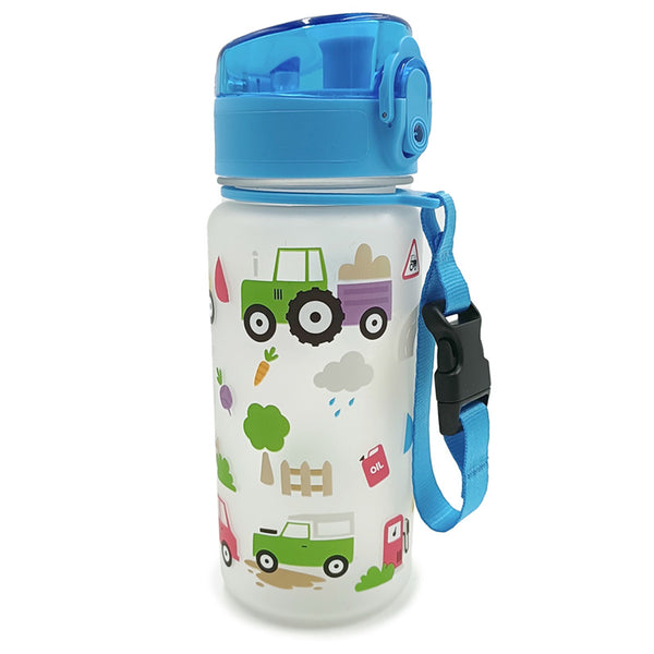 350ml Shatterproof Pop Top Children's Water Bottle - Little Tractors BOT215-0
