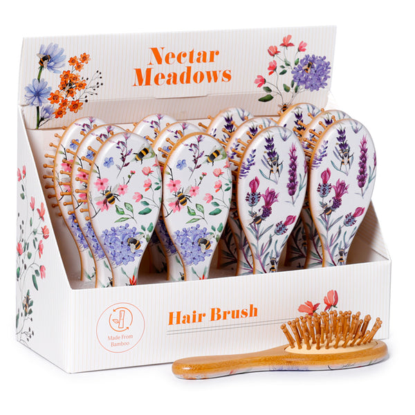 100% Bamboo Hair Brush - Nectar Meadows BRU27-0