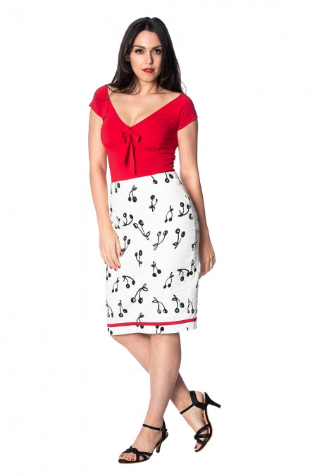 Banned Apparel - Cherry Pop Pencil Skirt