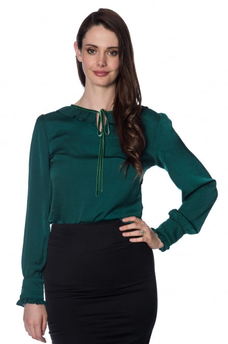 Banned Apparel - Perfect Pleat Collar Top