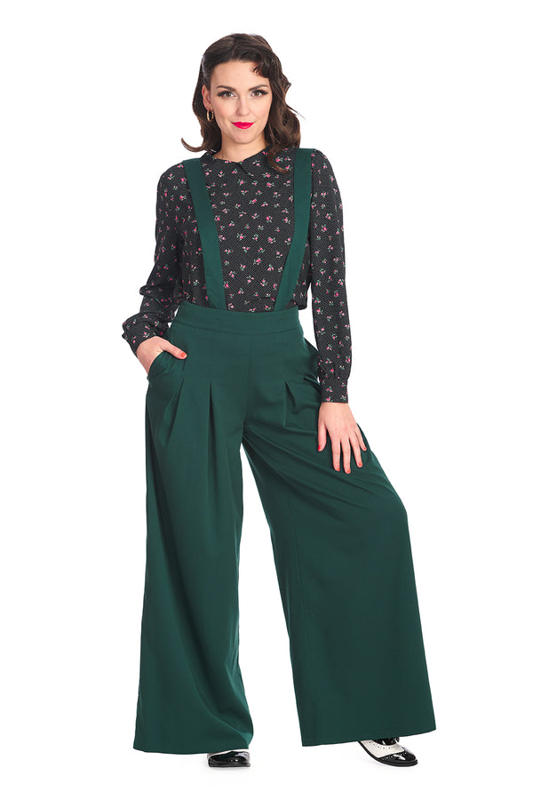 Banned Clothing - Diamond Green Trouser Plus Size
