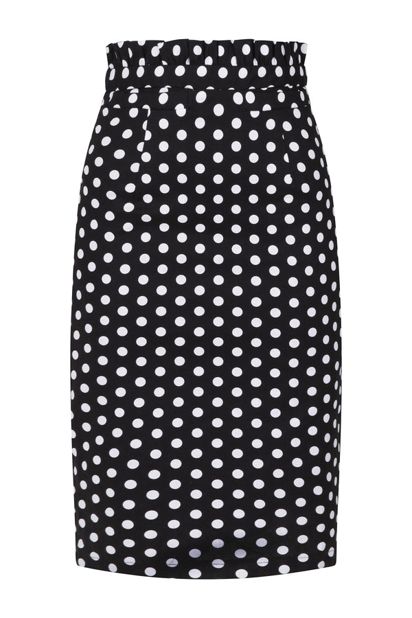 Banned Clothing - Polka Frill Pencil Skirt
