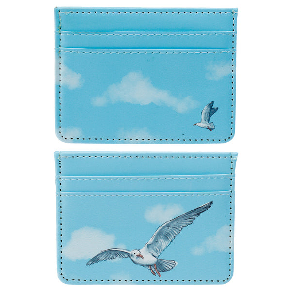 Contactless Protection Fabric Card Holder Wallet - Seagull Buoy CARD24