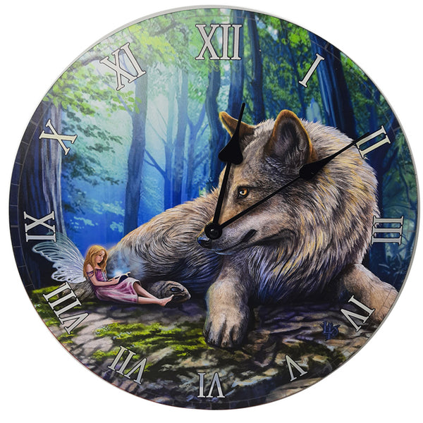 Decorative Fairy Stories Lisa Parker Fairy & Wolf Wall Clock CLCK04-0