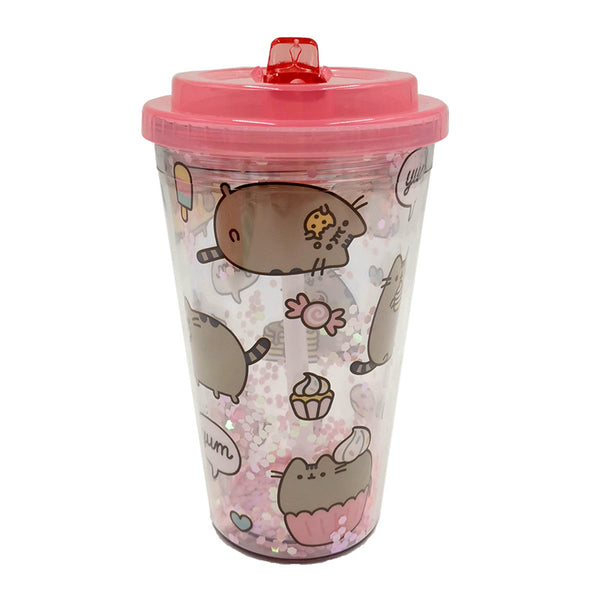 Shatterproof Double Walled Cup with Lid and Straw - Pusheen Foodie CUP78-0
