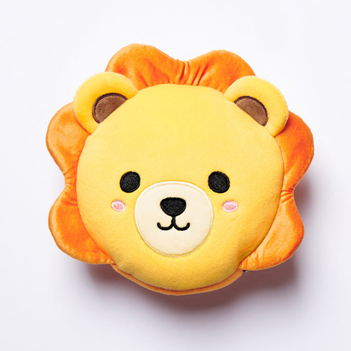 Lion Relaxeazzz Plush Round Travel Pillow & Eye Mask Set CUSH274-0