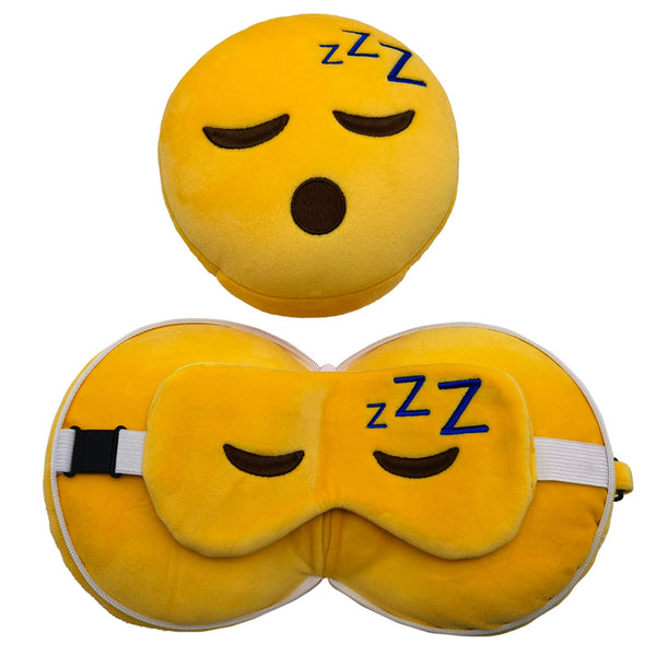 Relaxeazzz Travel Pillow & Eye Mask - Snoozie the Sleeping Head CUSH321-0
