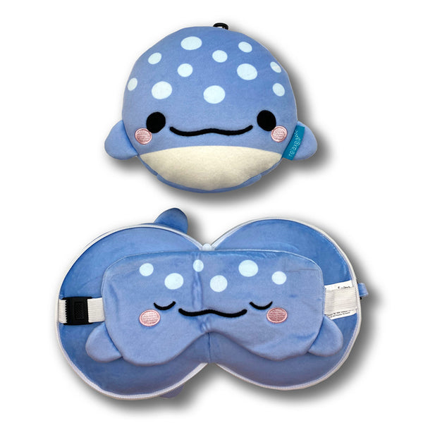 Relaxeazzz Travel Pillow & Eye Mask  - Aoi the Whale Shark CUSH348-0