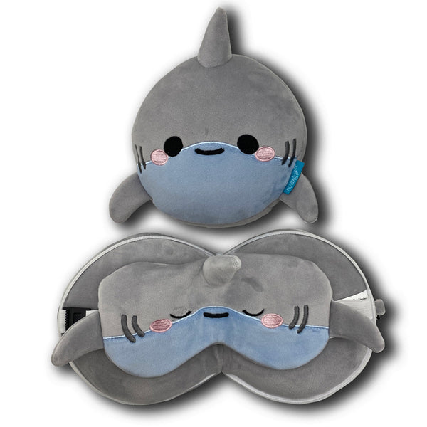 Relaxeazzz Travel Pillow & Eye Mask  - Gus the Shark CUSH356-0